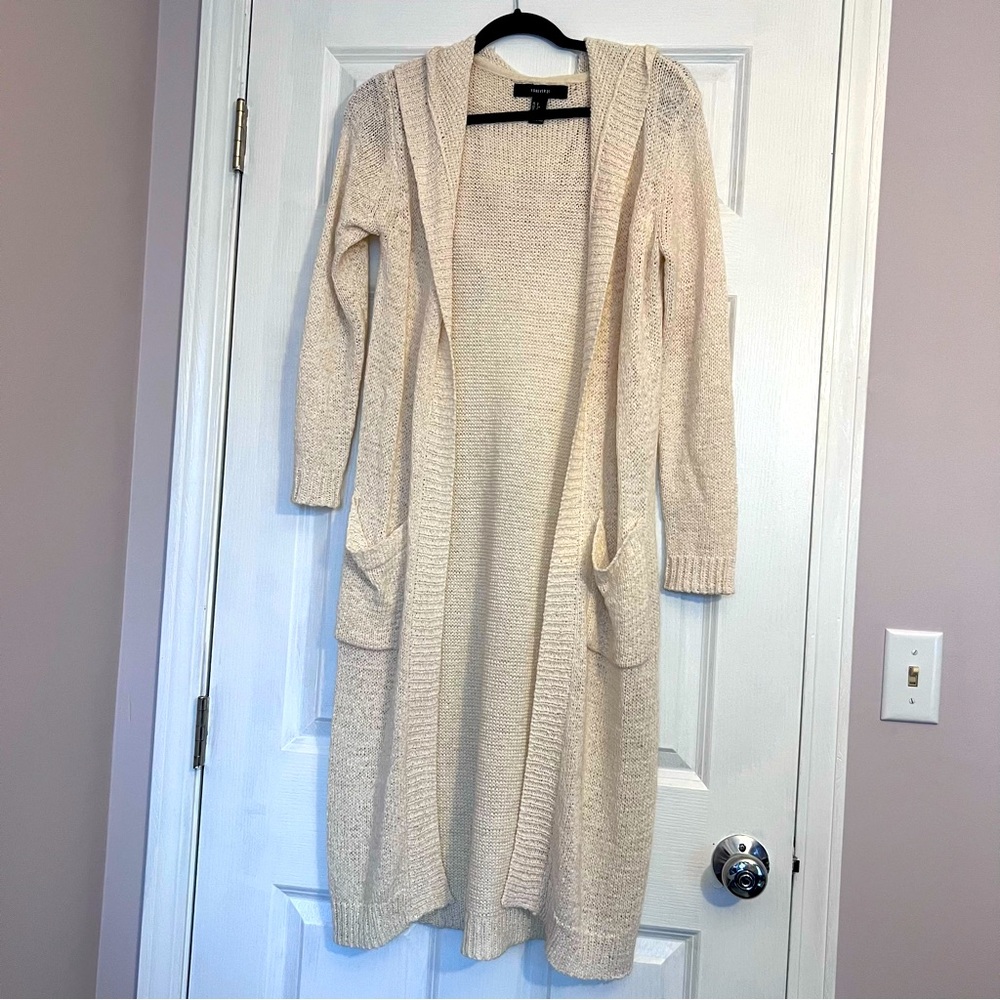 Cream Coastal Duster Cardigan